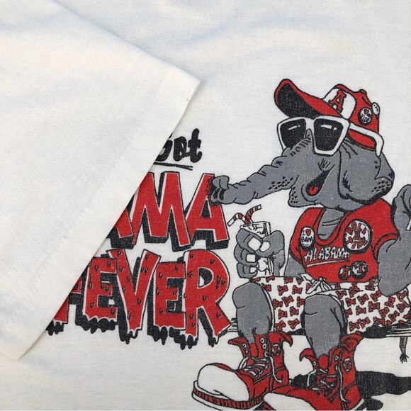 80s University of Alabama I’ve Got Bama Fever cropped tshirt crop top - Picture 3 of 7